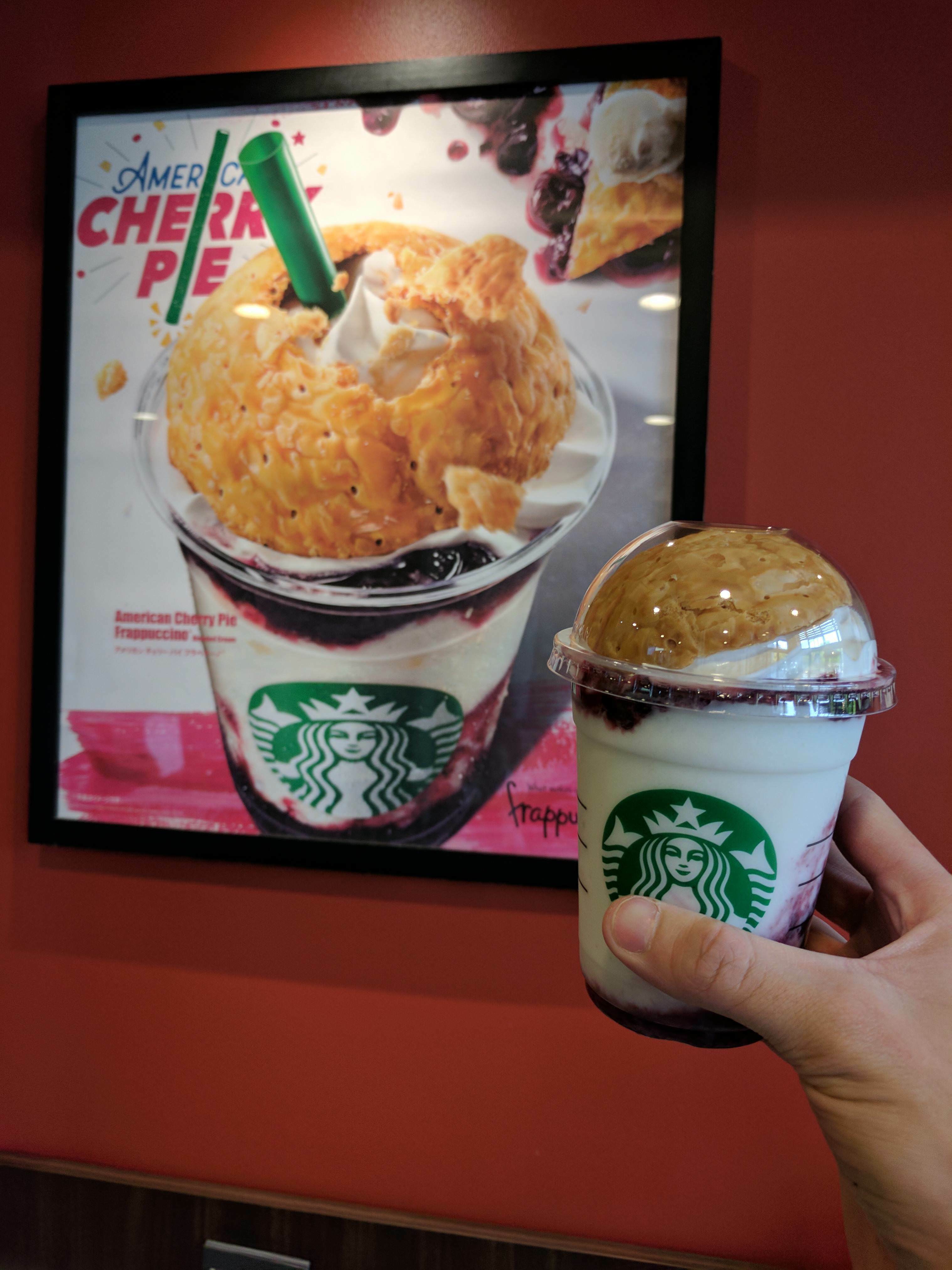 frapuccino américain à la tarte aux cerises au Japon