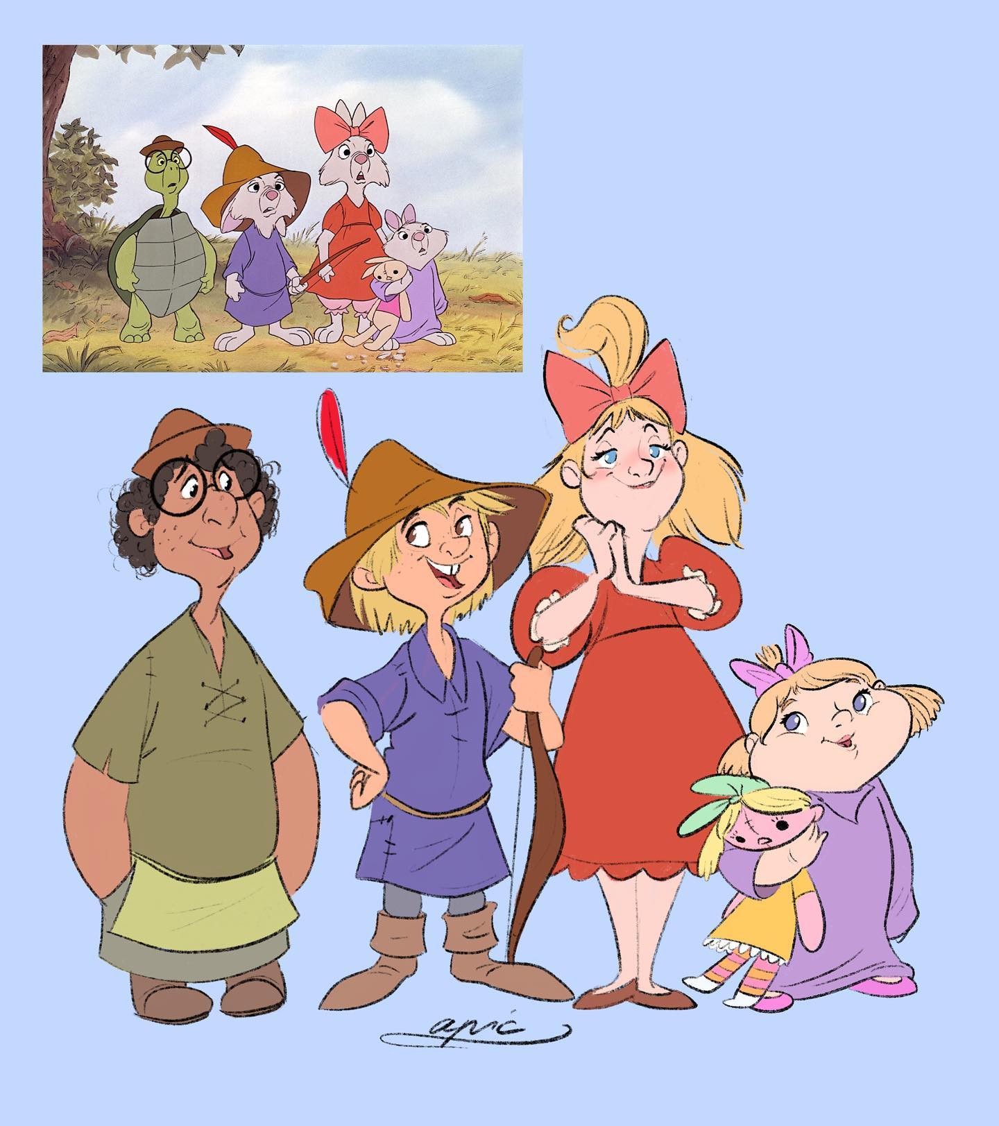 toby turtle, skippy, sis bunny et tagalong