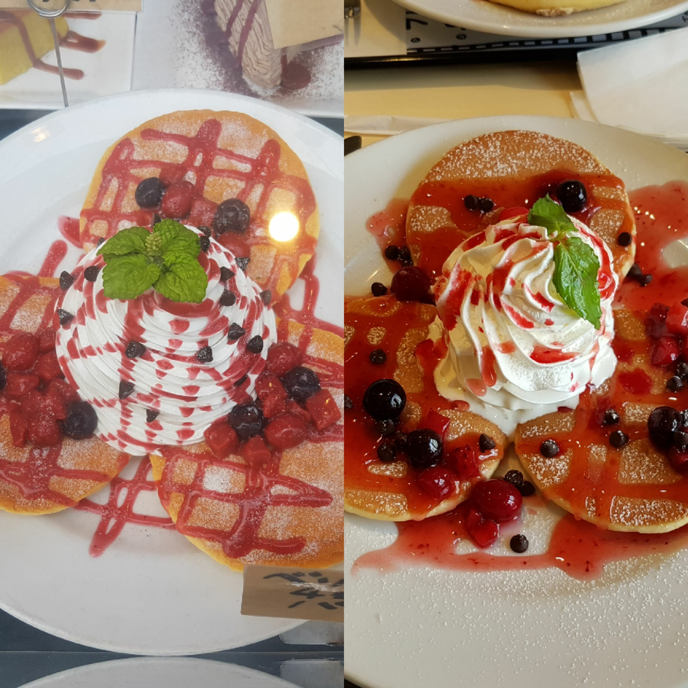 ces échantillons de nourriture japonaise (à gauche) ne pouvaient pas répondre davantage à mes attentes (à droite) !