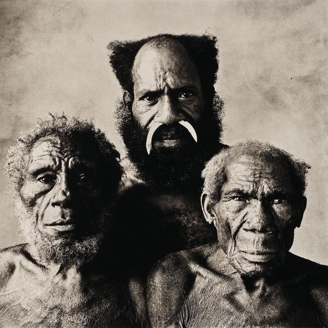 Father, Son, And Grandfather, New Guinea, 1970