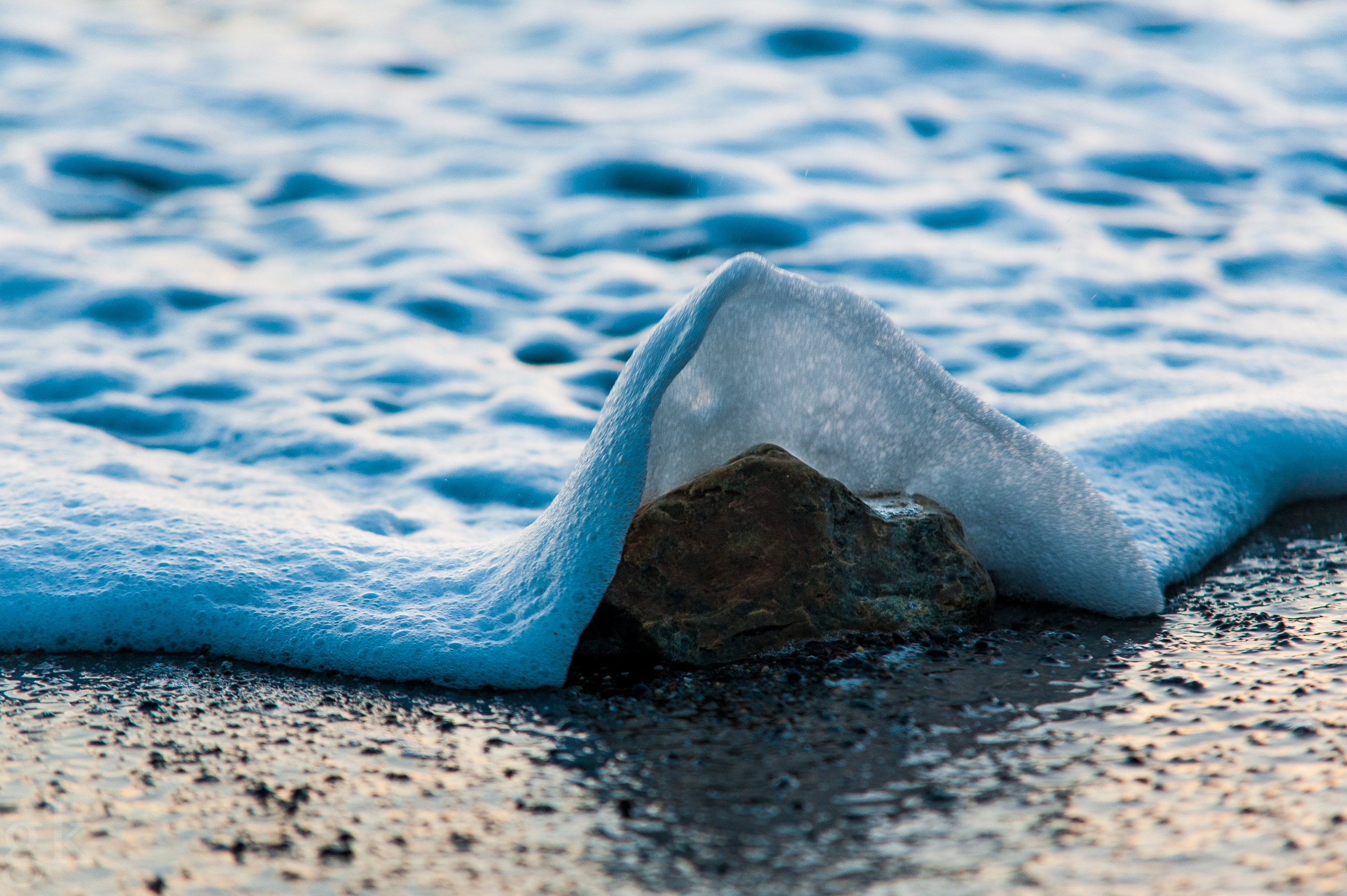 Seafoam Splash Captured At A Thousandth Of A Second