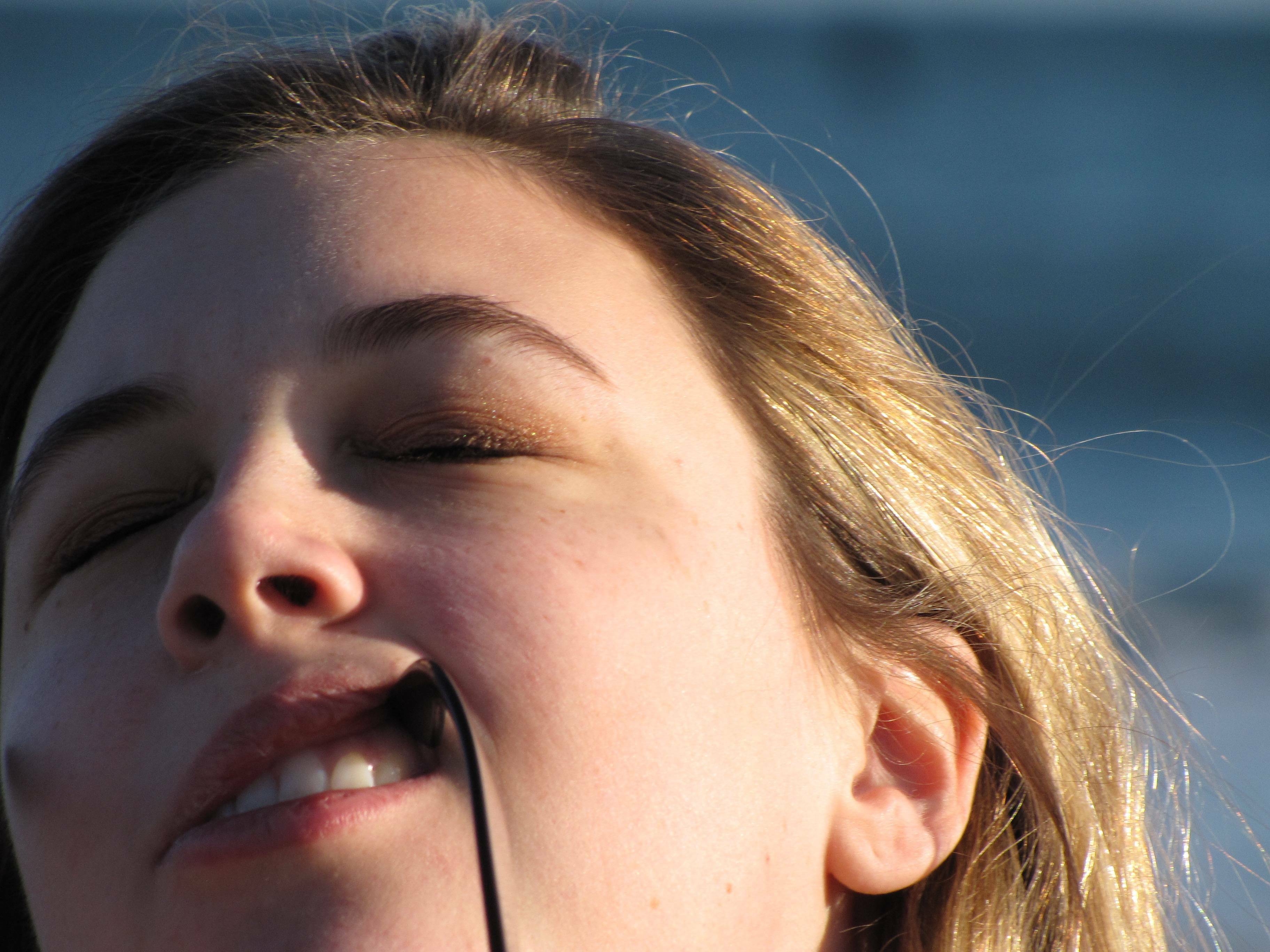 Accidentally Snapped This Of My Sister Trying To Put Her Sunglasses On Today, Thought You All Might Appreciate It