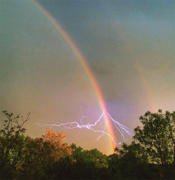 We Had A Crazy Storm Yesterday That Produced A Tornado, Softball Sized Hail, And Flash Flooding. My Friend Snapped A Picture Of The Aftermath