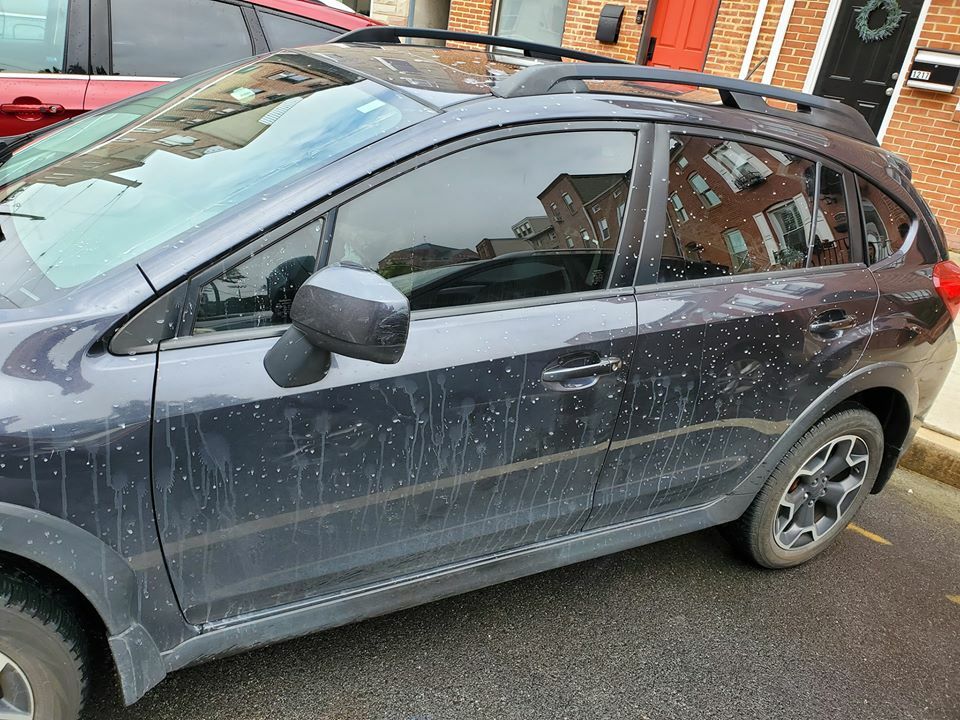 If You’re Wondering Why The Driver’s Window Is Clean, It’s Because It Was Down When The Truck Next To Me Drove Through The Puddle