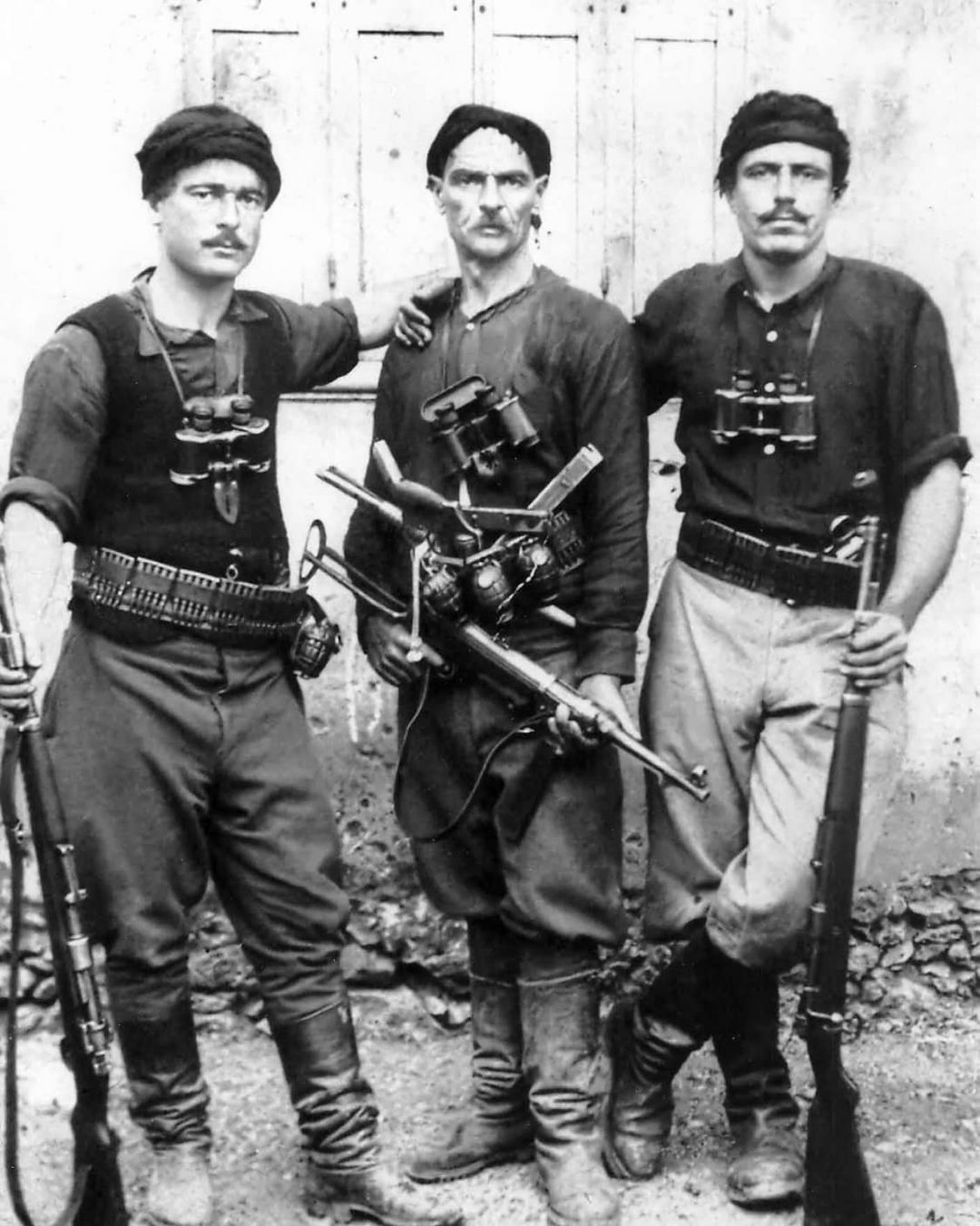 Greek Partisans Pose For A Photograph Following The German Invasion Of The Island Of Crete In 1941
