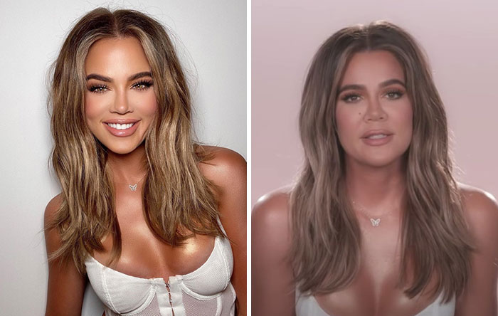Differences Between The Original Footage Of The Reality Show Keeping Up With The Kardashians And The Photo She Posted On Her Instagram Account