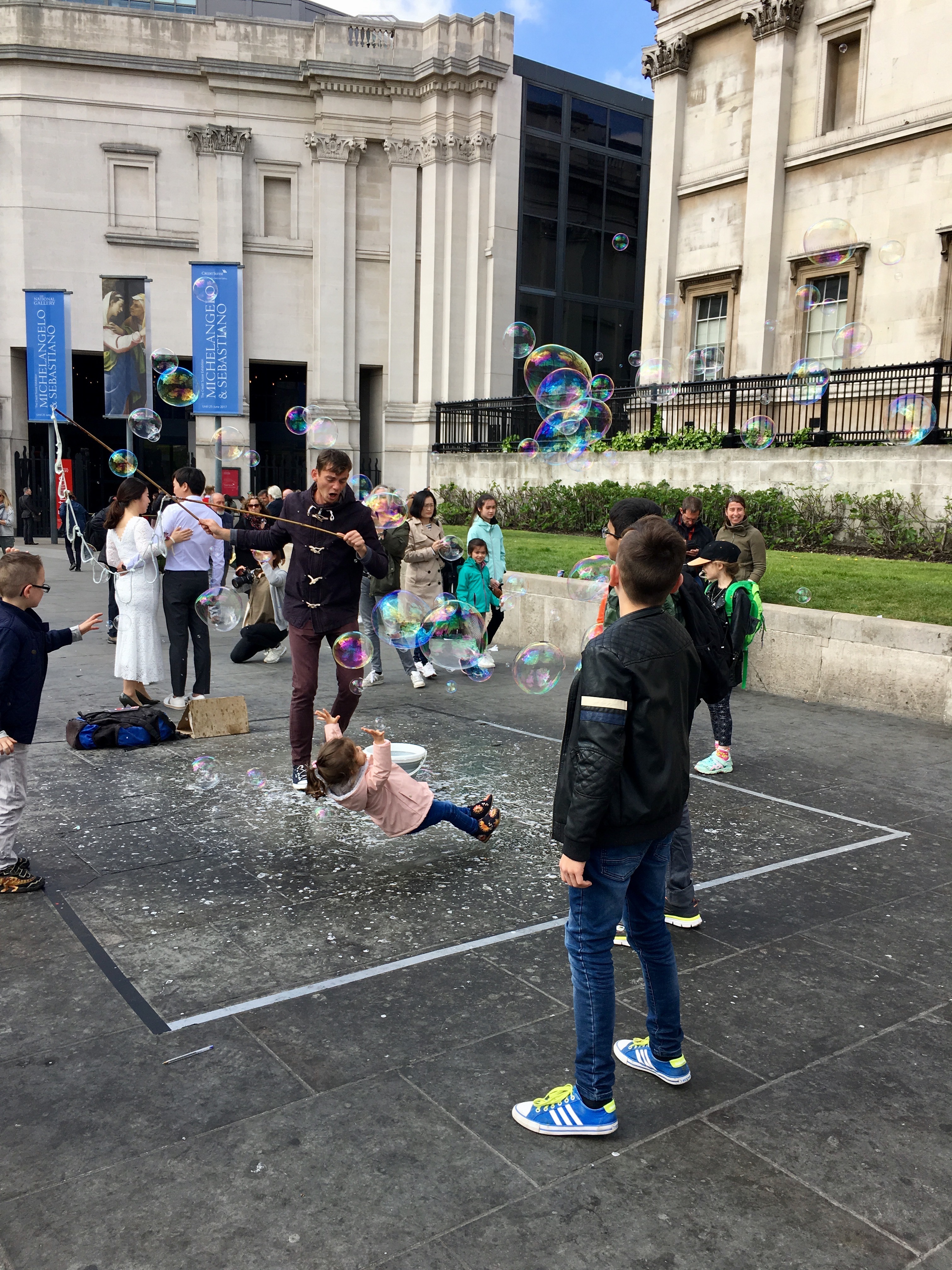 She Slipped Trying To Pop The Soap Bubbles