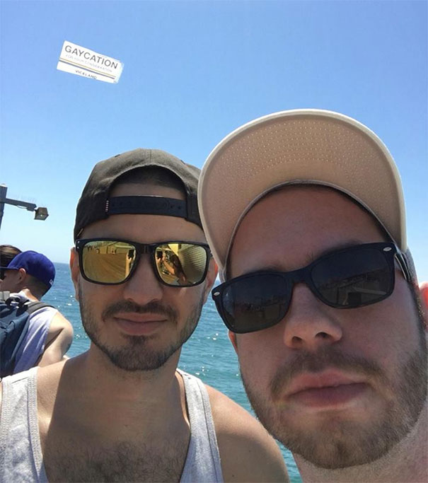 On Vacation In California With My Best Friend And Took A Picture With Perfect Timing