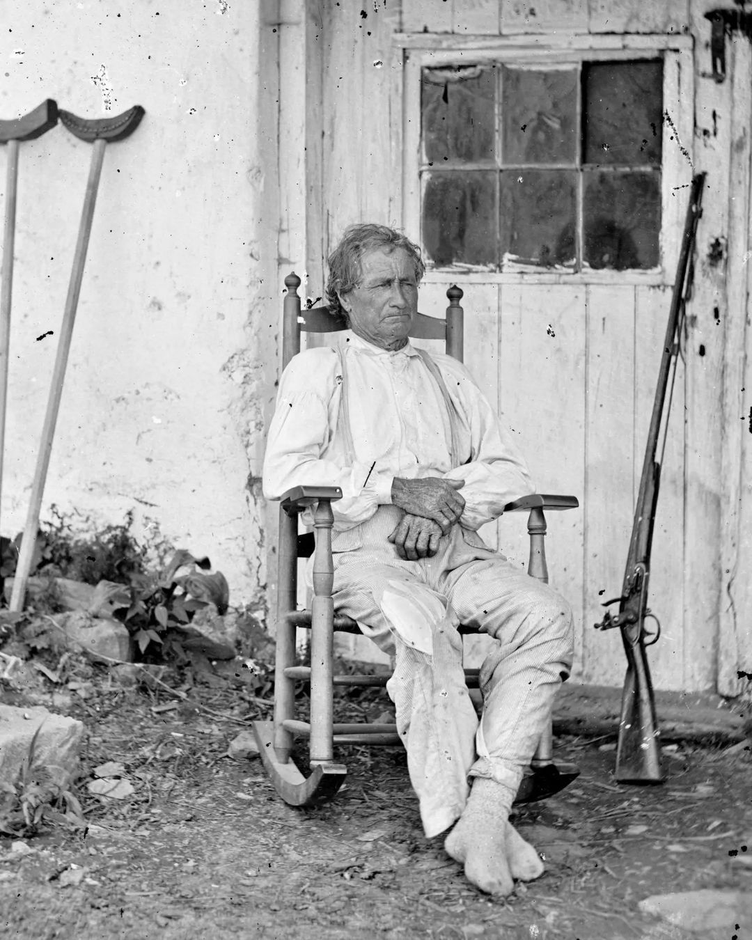 John Lawrence Burns, Veteran Of The War Of 1812, Became A 69-Year-Old Civilian Combatant With The Union Army At The Battle Of Gettysburg During The American Civil War. He Fought Valiantly For 3 Days During The Battle, Being Wounded Three Time, And Survived To Become A National Celebrity. Photo By Timothy O’sullivan In The 1860s