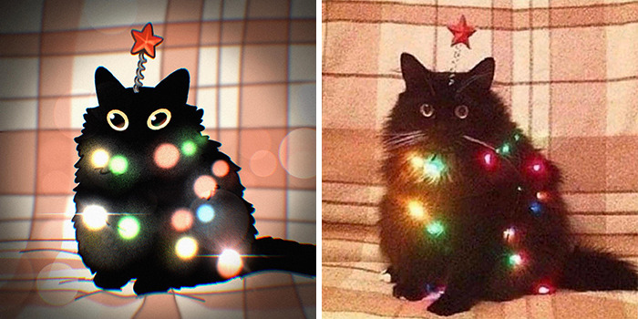 31 Hilarious Cat Pictures Get A Cute Makeover By This Illustrator