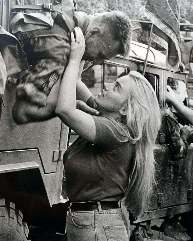Croatians Ira And Marijan Kiss Near The End Of The Croatian War Of Independence In 1995