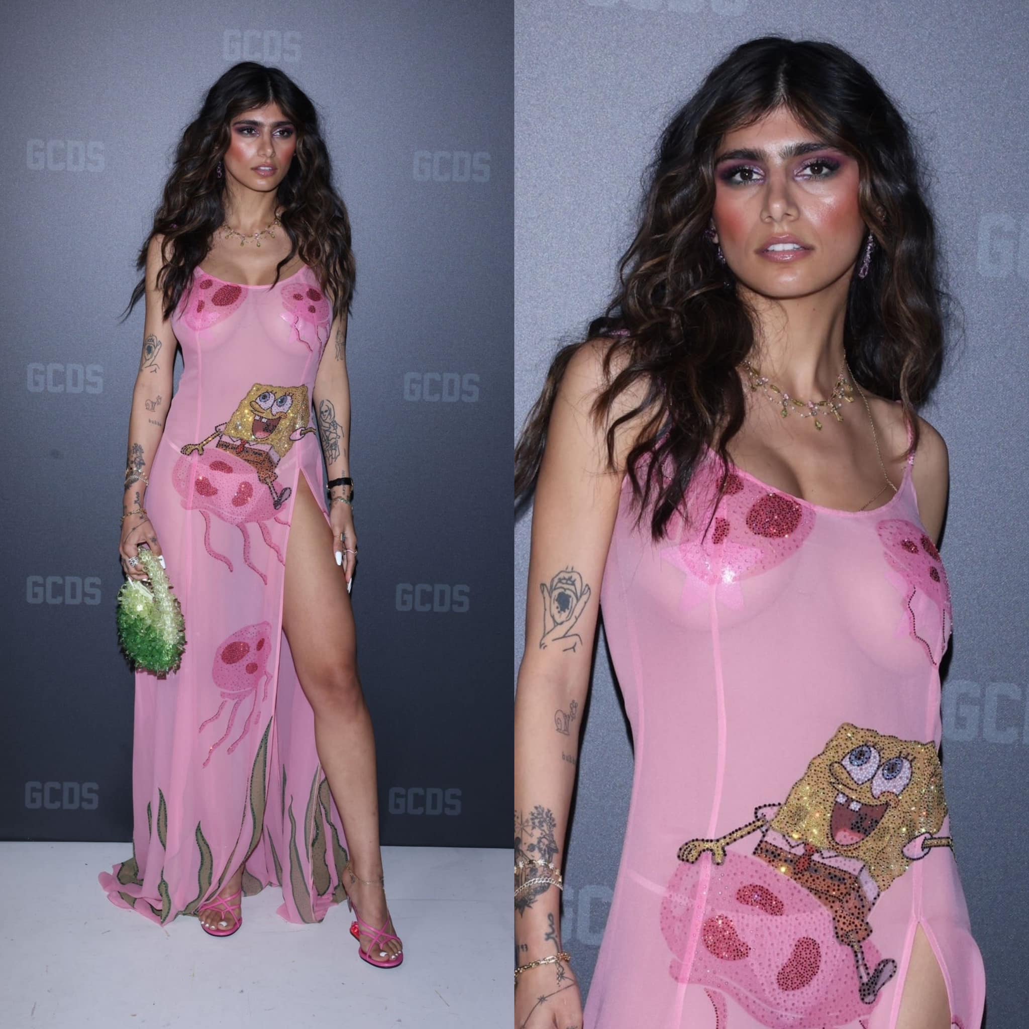 Mia Khalifa Looks Stunning At Gcds Fashion Show In Milan