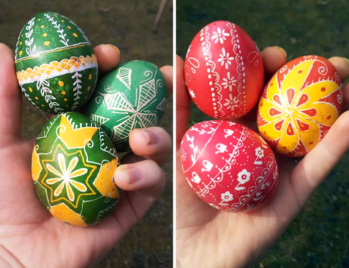 I Tried Painting Eggs Using The Pysanky Method. It’s Very Time-Consuming But Kinda Therapeutic