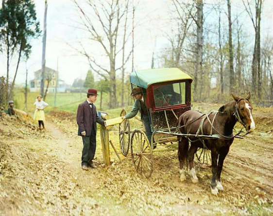 un facteur rural américain en 1914