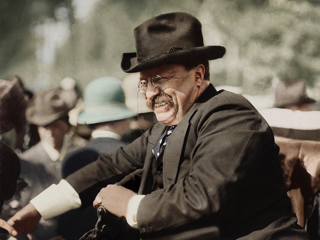 26e président des États-Unis, Theodore Roosevelt, dont le mandat s’étend de 1901, date de l’assassinat de McKinley, à 1909.