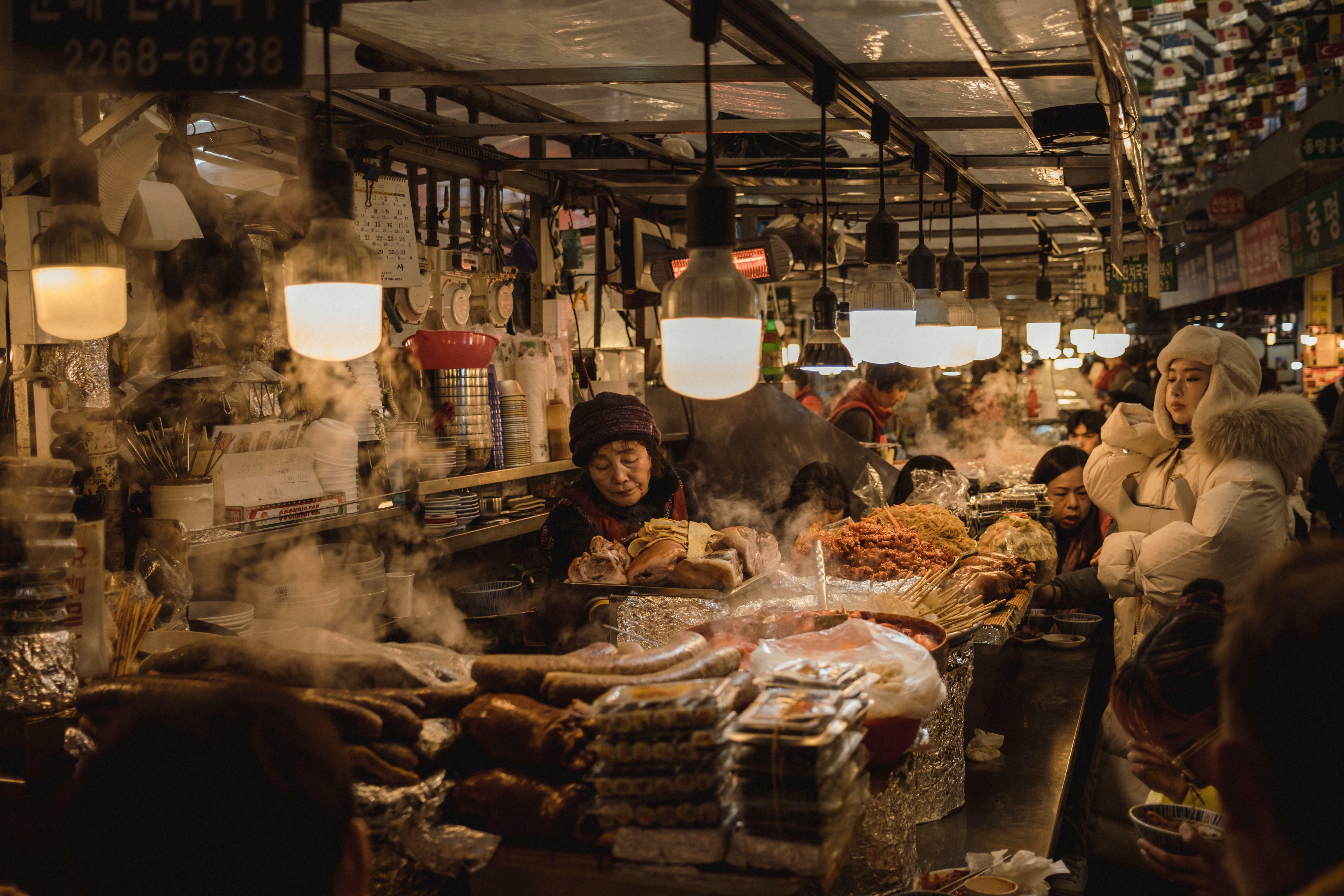 un marché à séoul