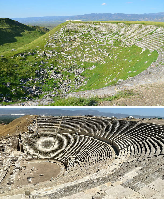 Théâtre hellénistique vieux de 2 200 ans à Laodicée, dans le sud-ouest de la Turquie, après des fouilles récentes