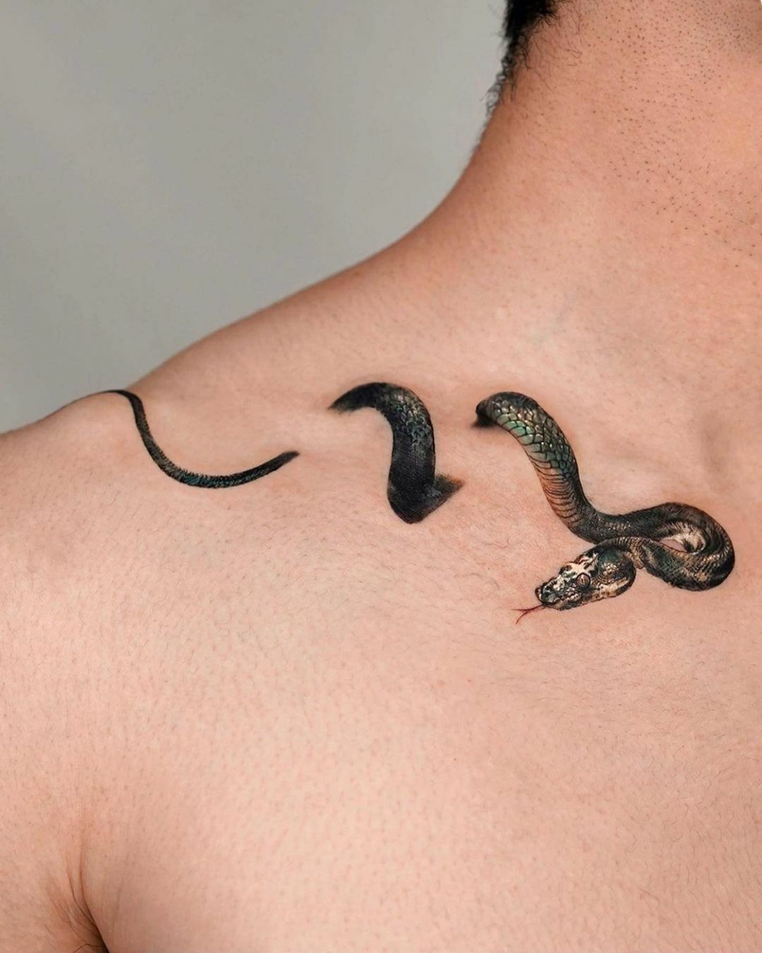 tatouage serpent 3d par stuffie.ink