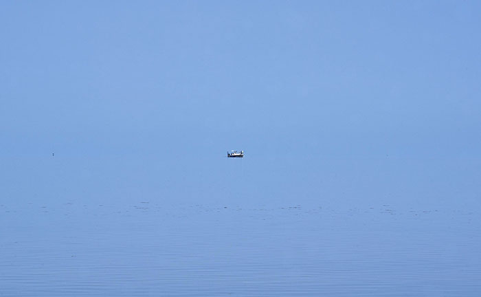 J’ai visité le golfe du Mexique la semaine dernière, et il était vraiment difficile de voir où la mer s’arrêtait et où le ciel commençait.