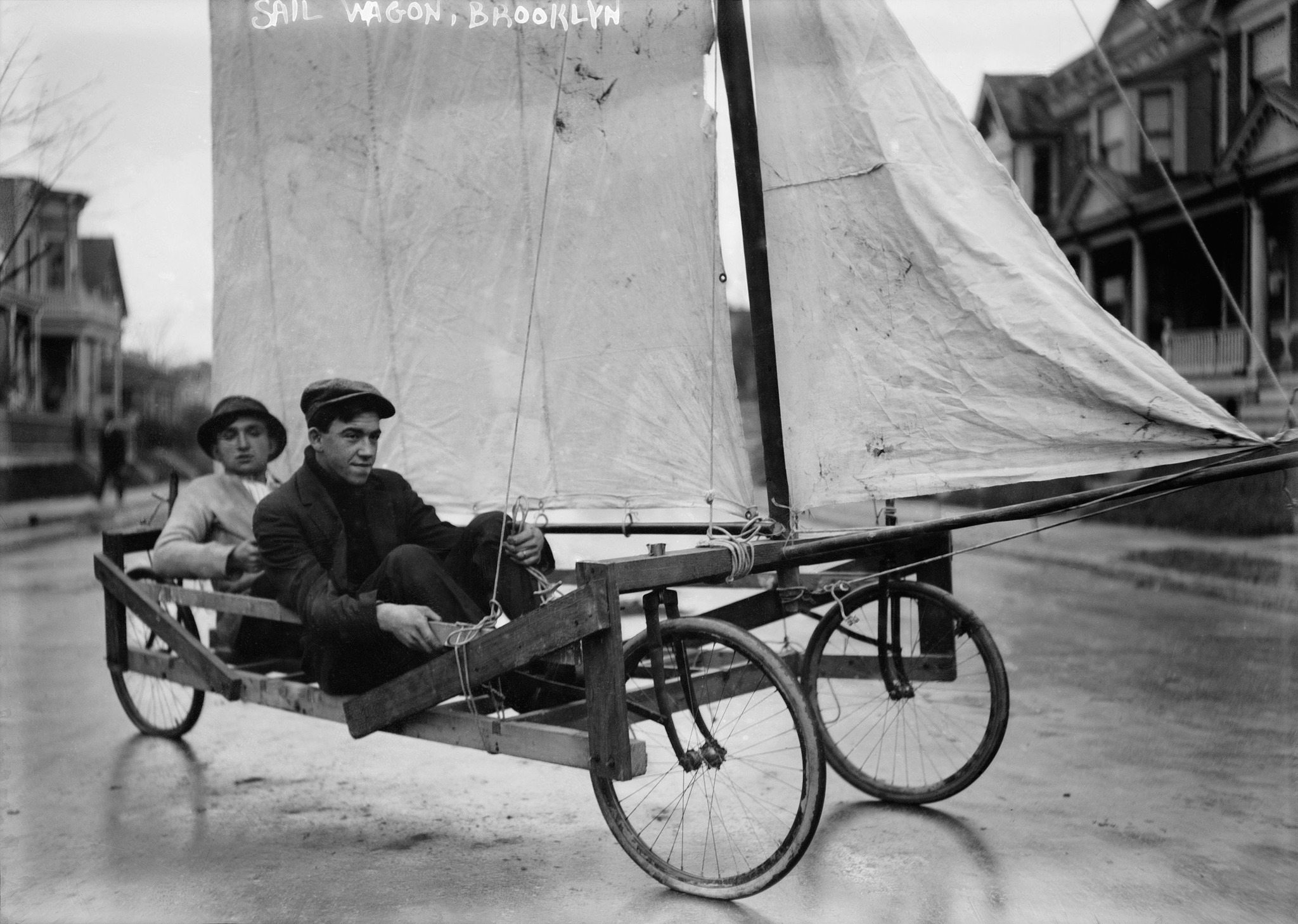 Un chariot à voile du début du 20e siècle à Brooklyn, New York