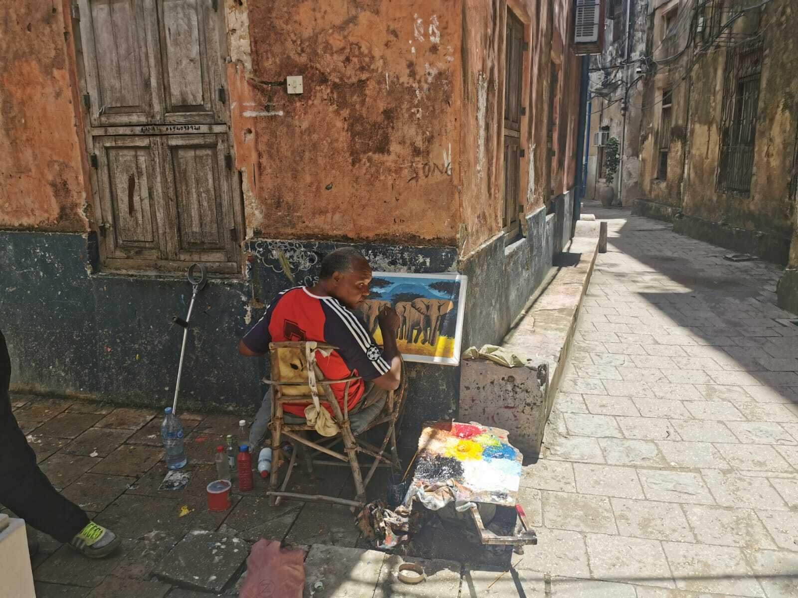 peintre de rue à zanzibar