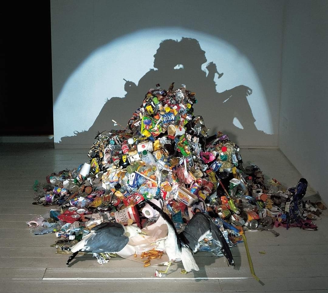 sculpture d’ombre faite à partir de déchets par tim noble et sue webster