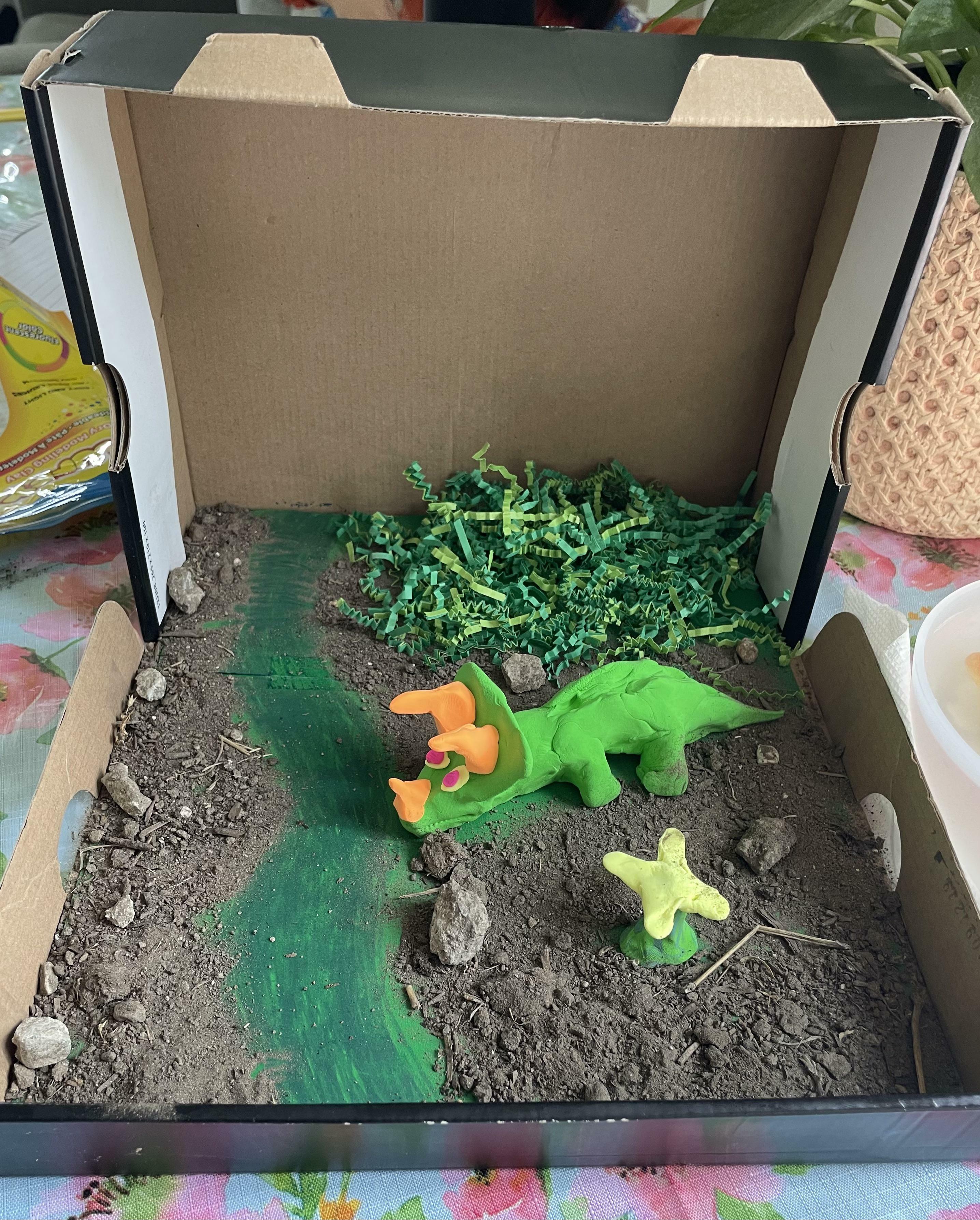 Lorsque tu passes du temps avec ton fils de 7 ans à travailler sur son diorama de dinosaures pour l'école, mais que ta femme rentre à la maison et te dit que c'est horrible.