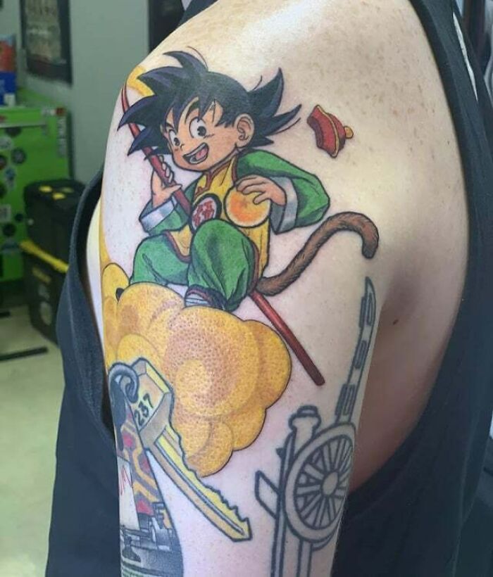 tatouage goku nimbus