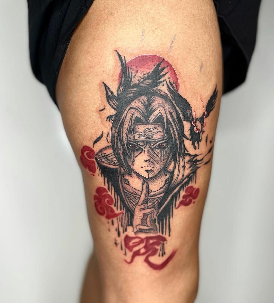 tatouage d’itachi de naruto