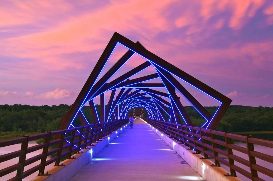 pont du sentier high trestle – comté de boone, iowa