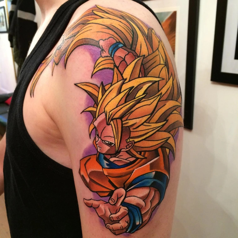 tatouage super saiyan goku