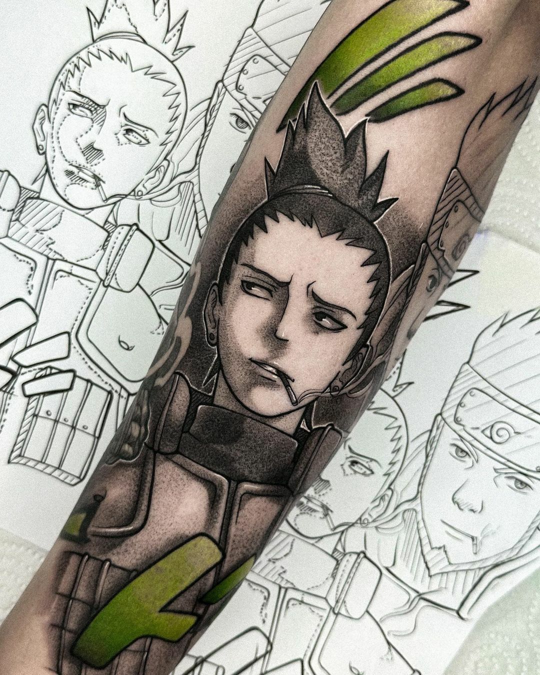 tatouage de shikamaru de naruto