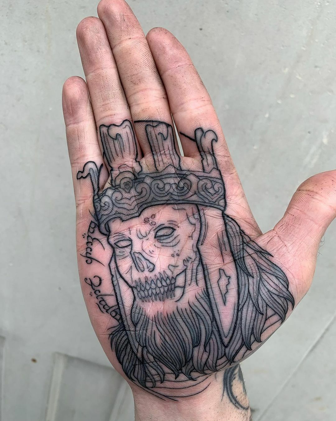 tatouage palmaire du roi des morts