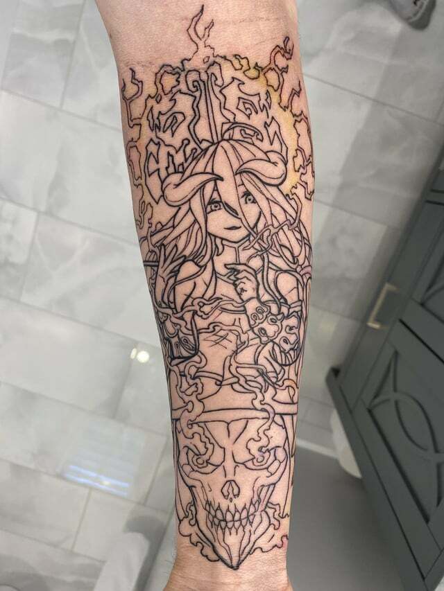 tatouage de pièce d’anime