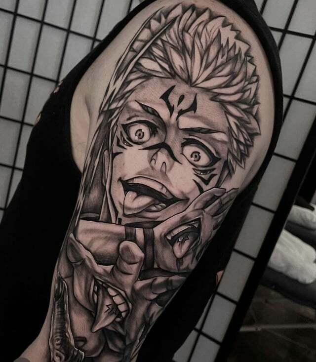 sakuna anime sleeve tattoo