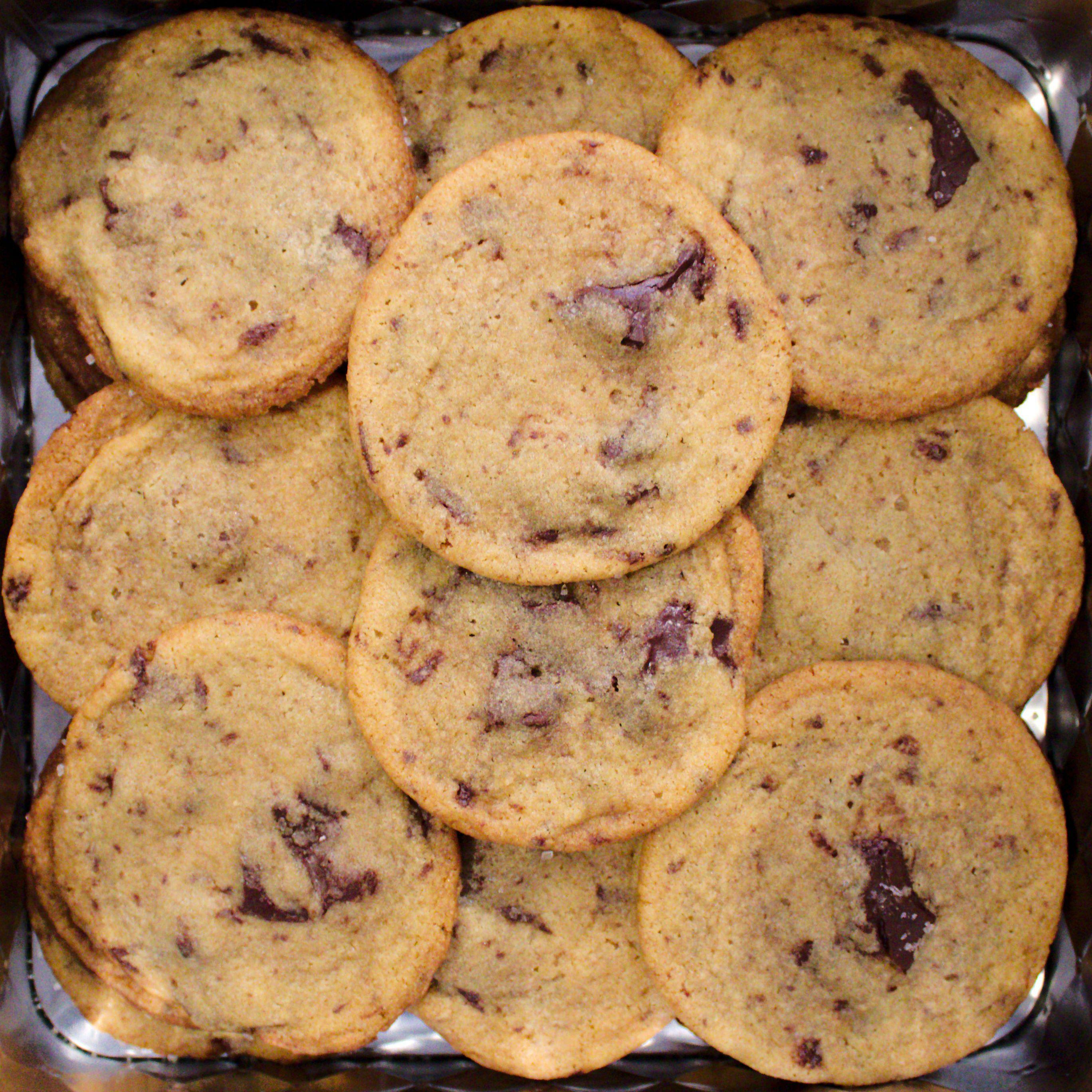 J'ai fait des cookies au beurre brun et aux pépites de chocolat pour la fête du travail !