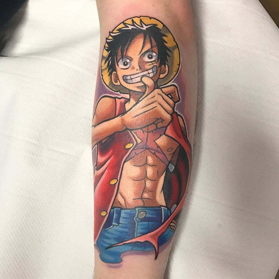 luffy de one piece tattoo