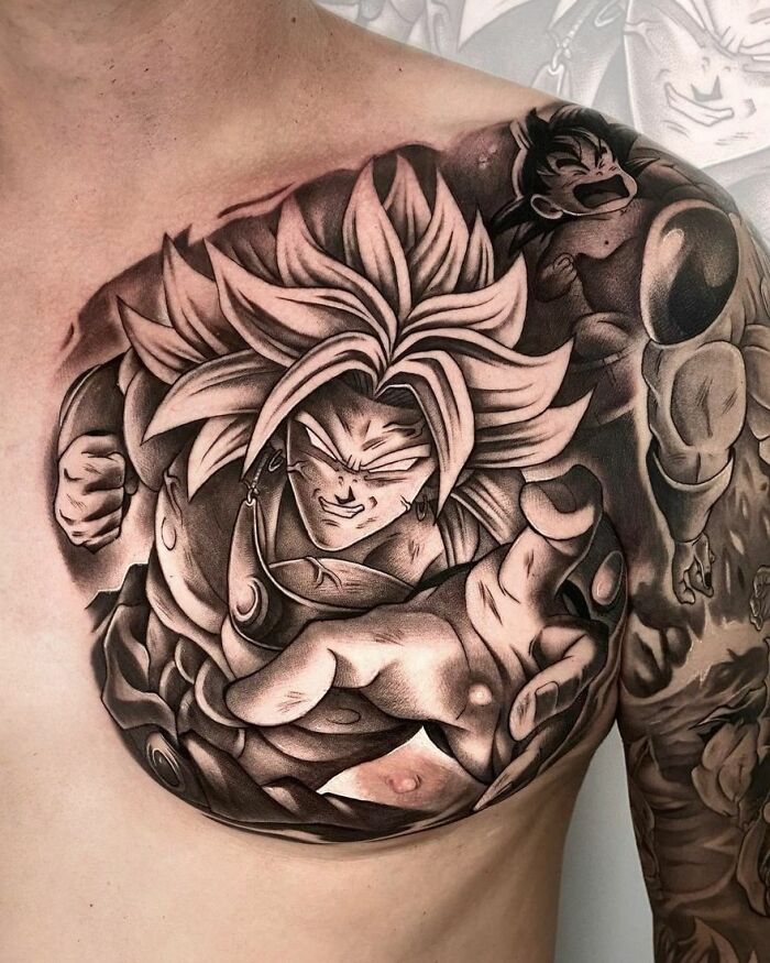 Tatouage de Broly de Dragon Ball