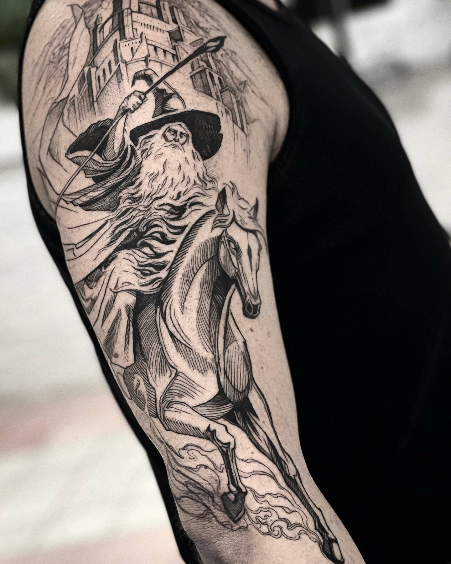 tatouage gandalf le seigneur des anneaux