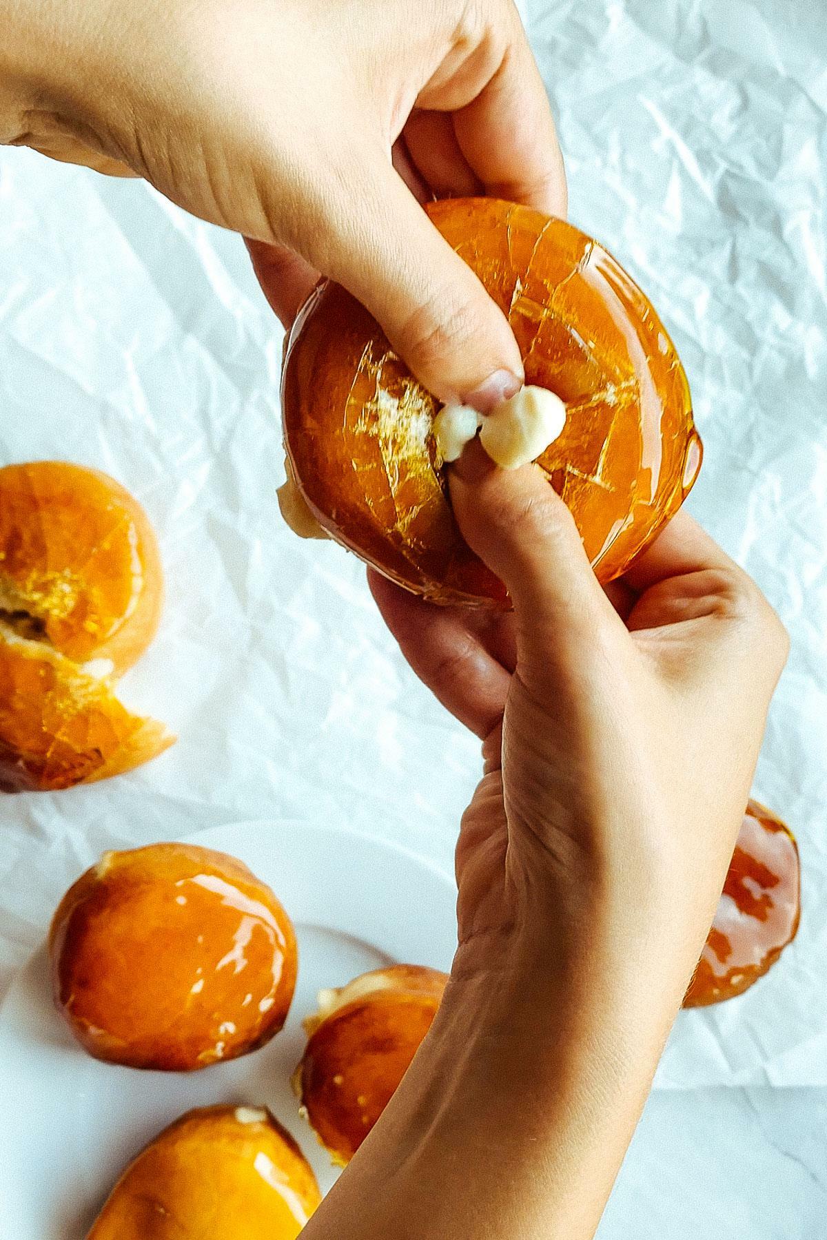 beignet à la crème brûlée