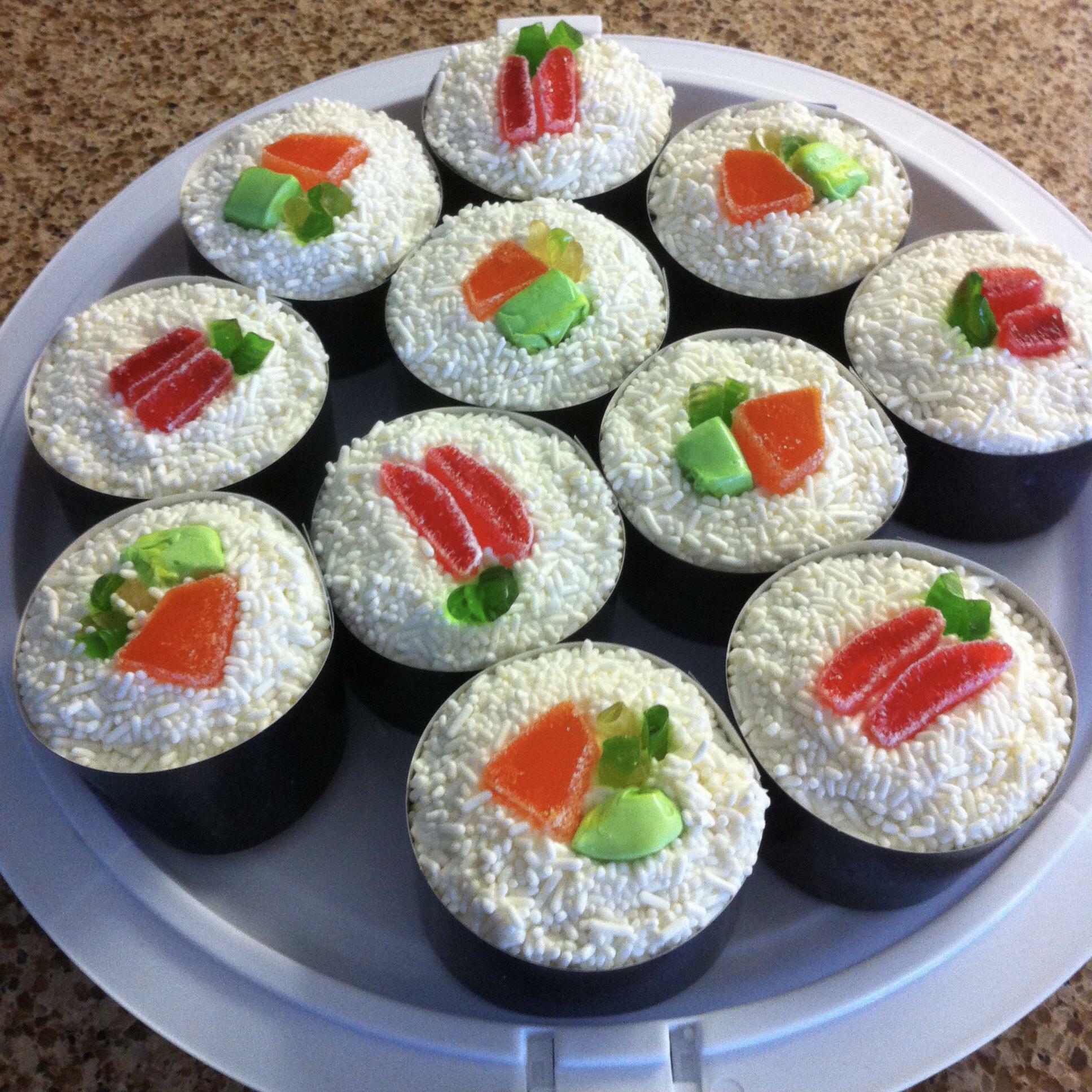Ma tentative de cupcakes inspirés des sushis :