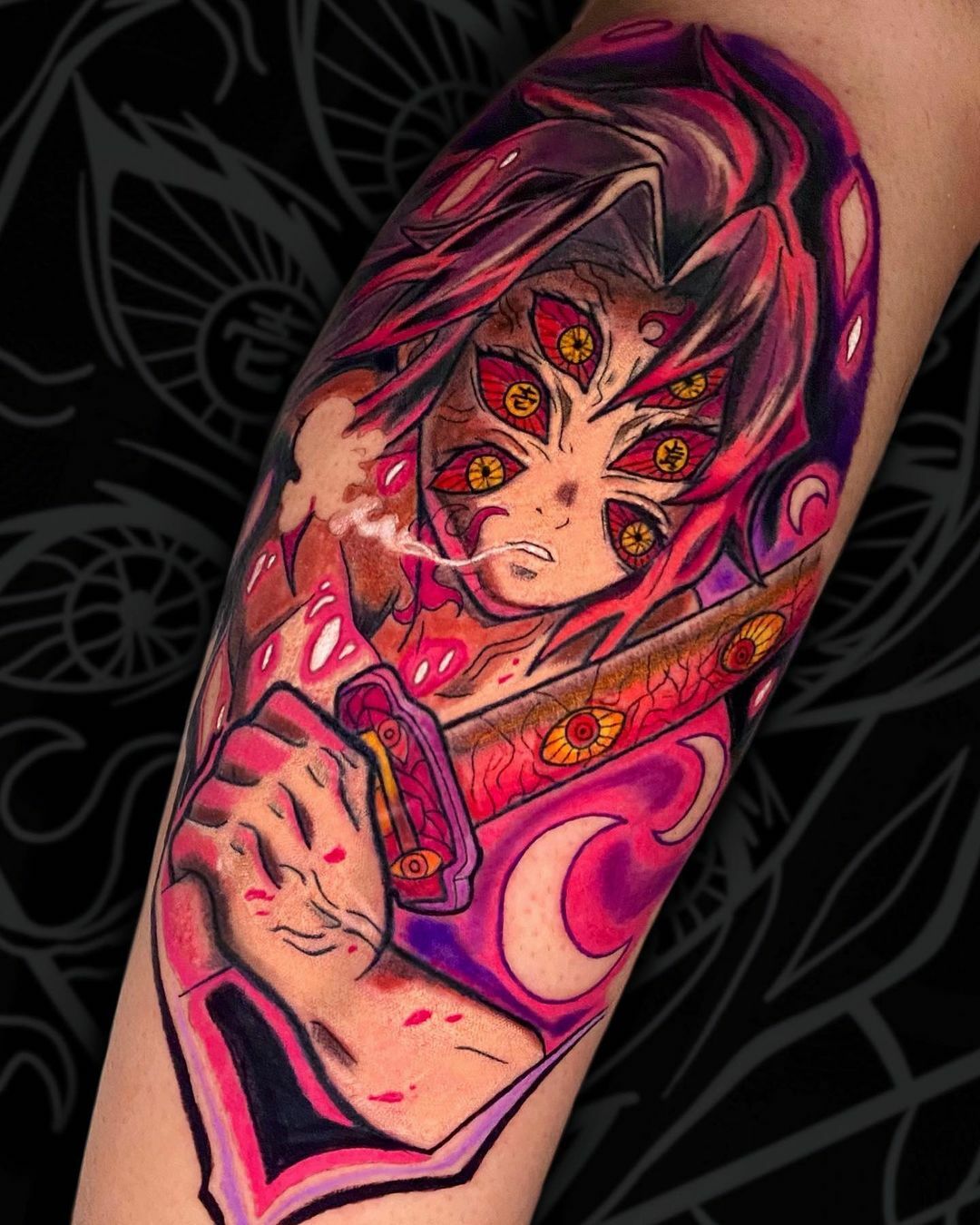 tatouage kokushibo de demon slayer