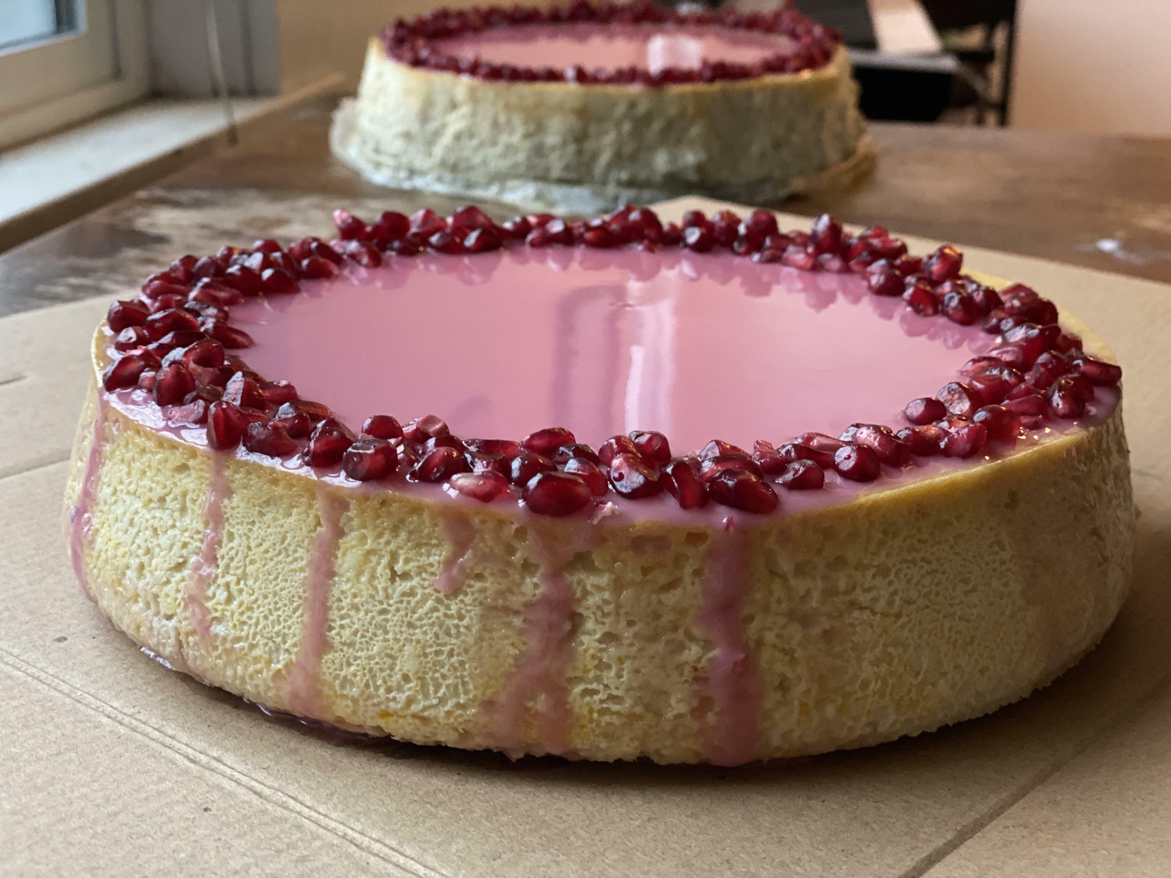 [maison] gâteau au fromage à la ricotta et à la grenade