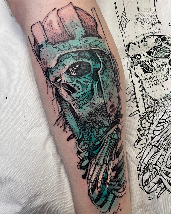 le roi des morts du seigneur des anneaux tatouage