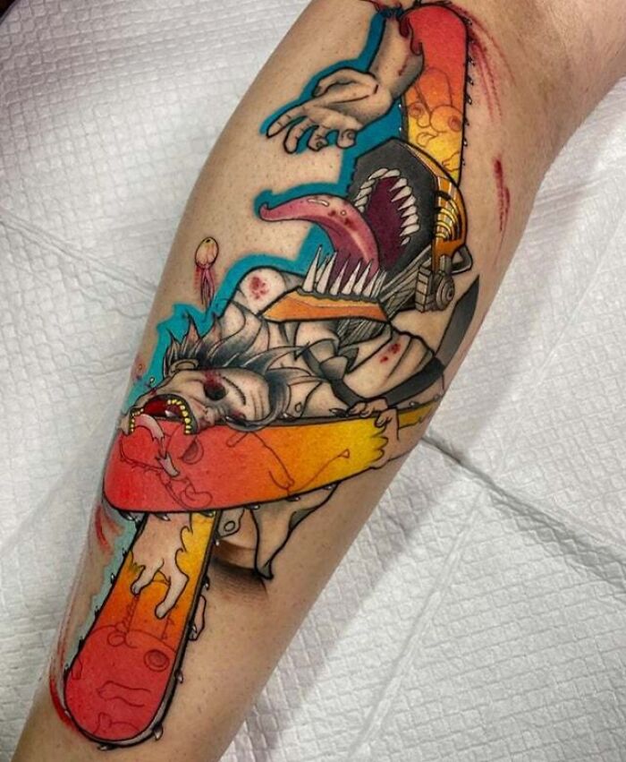 denji chainsaw man tattoo