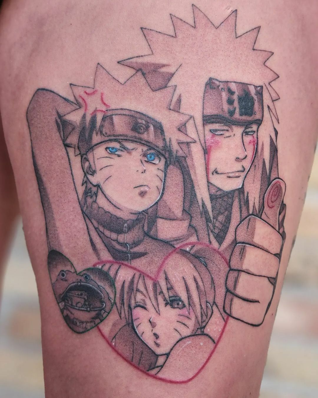 tatouage de jiraiya et naruto