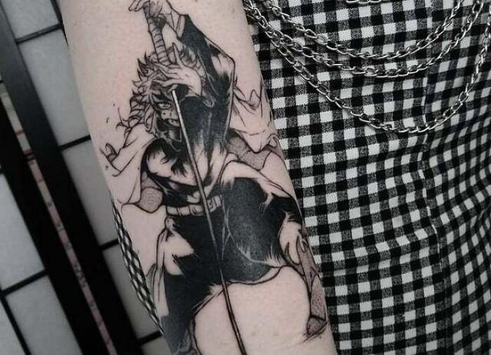 tatouage rengoku de demon slayer