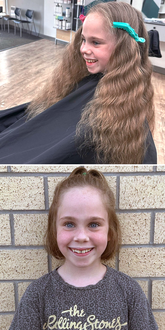 Anabelle a exprimé son désir de faire don de ses cheveux longs à “Wigs For Kids”. Tout comme son incroyable grande sœur, Sam, l’a fait par le passé.