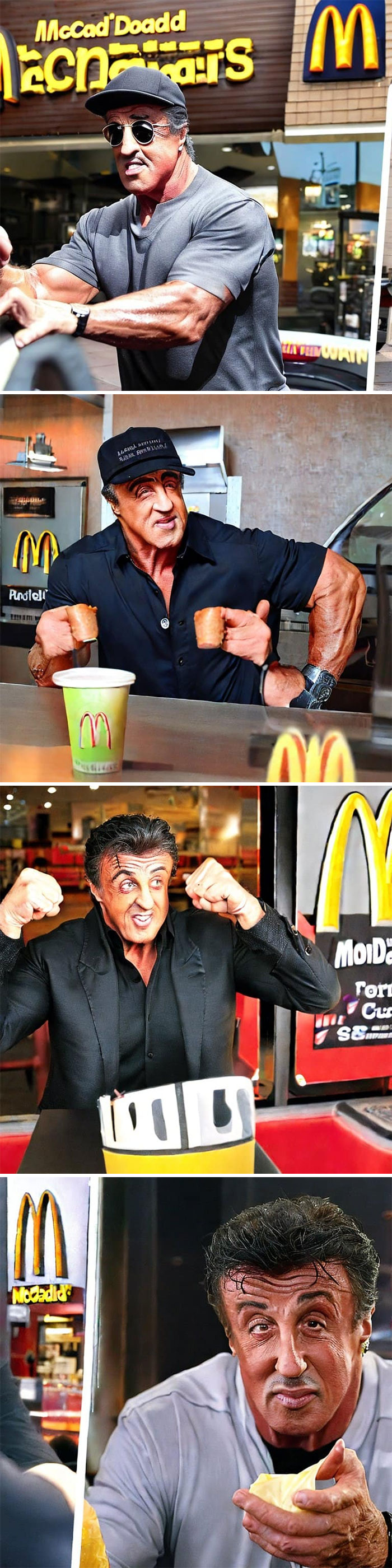 Pov : Sly Stallone est gérant à temps partiel dans ton McDonald's local