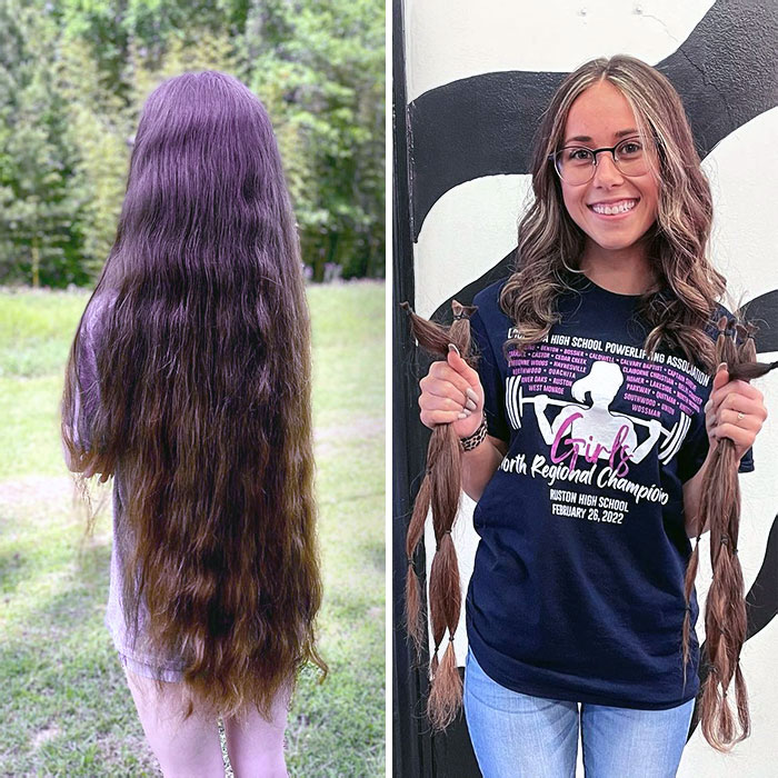 Elle a fait don de 21 pouces de ses cheveux à “Wigs For Kids” (perruques pour enfants). Pourquoi ? Encouragement de sa mère, désir d’aider les enfants à avoir confiance en eux.